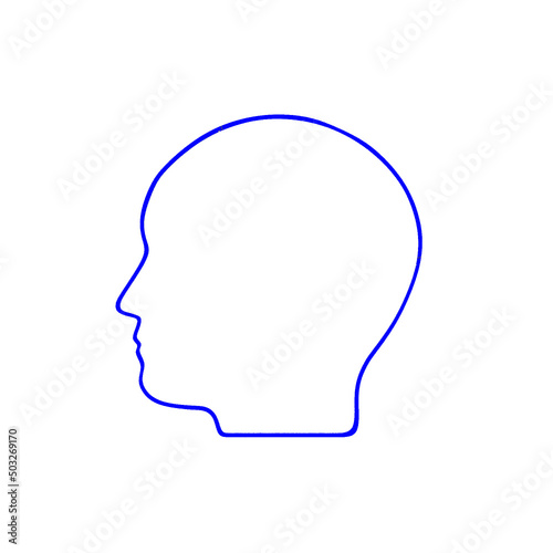 Human head outline illustration