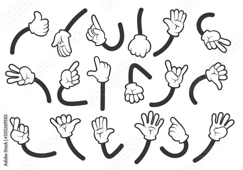 Mascot hand gestures