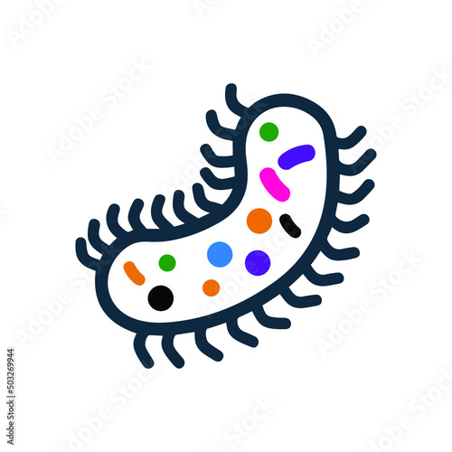 Fototapeta Naklejka Na Ścianę i Meble -  Bacteria, microbe, bug icon. Simple editable vector isolated on a white background.