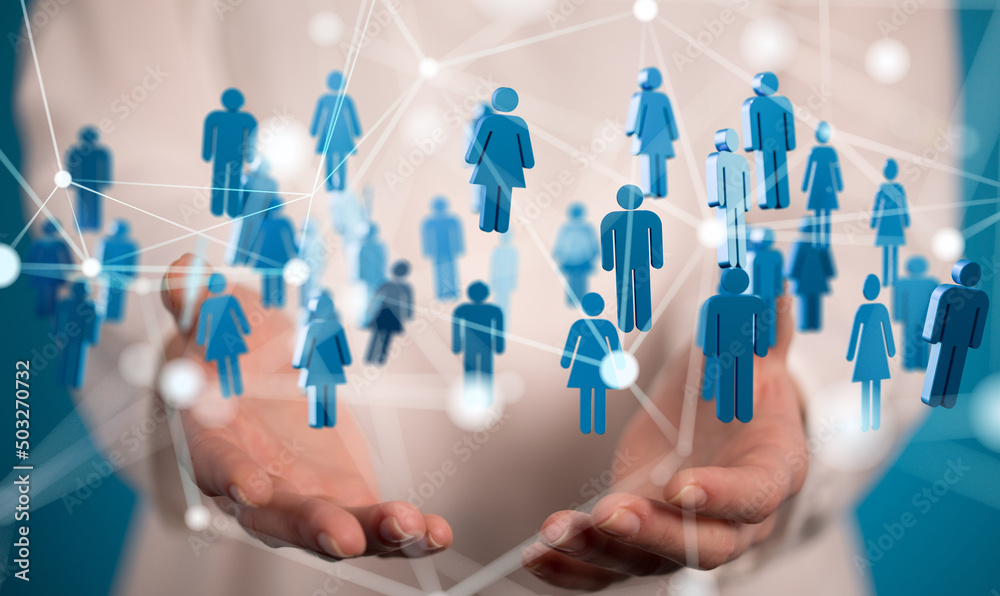 conference Digital Network and data concept 3d