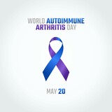 vector graphic of world autoimmune arthritis day good for world autoimmune arthritis day celebration. flat design. flyer design.flat illustration.