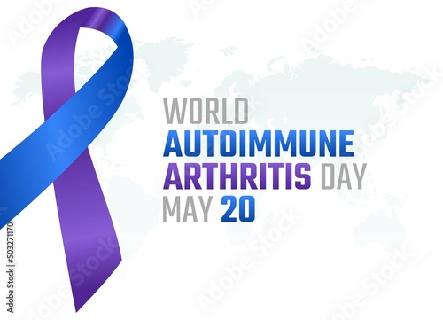 vector graphic of world autoimmune arthritis day good for world autoimmune arthritis day celebration. flat design. flyer design.flat illustration.