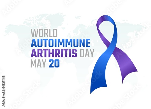vector graphic of world autoimmune arthritis day good for world autoimmune arthritis day celebration. flat design. flyer design.flat illustration.