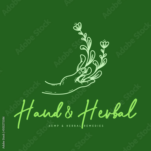 Herbal Logo Concept Vector for Natural Health Logo