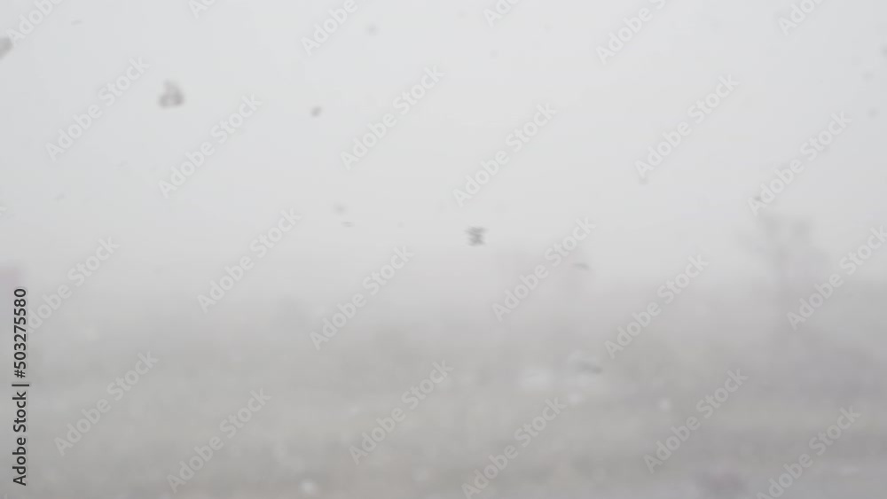 Slow motion snow falling with blurred bacground Slow motion snow falling with blurred bacground