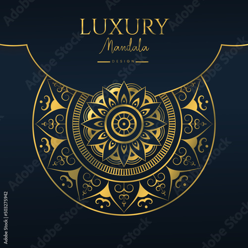 Golden mandala design 