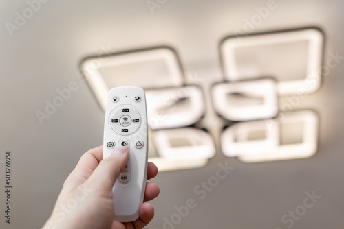 Foto Remote control that controls the light