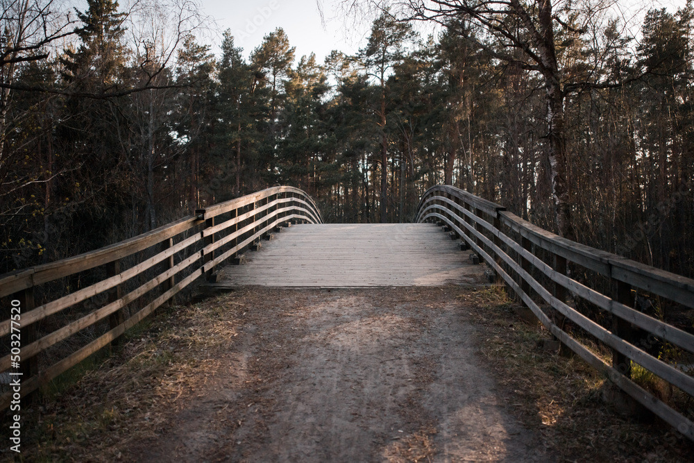 Wooden bridge in Finland Wooden bridge in Finland