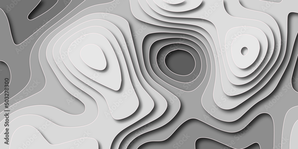Vector abstract white paper cut banner. Geometric layered curve line white vector background.multi layer cutout geometric pattern on vector Background. Vector abstract white paper cut banner. Geometric layered curve line white vector background.multi layer cutout geometric pattern on vector Background.