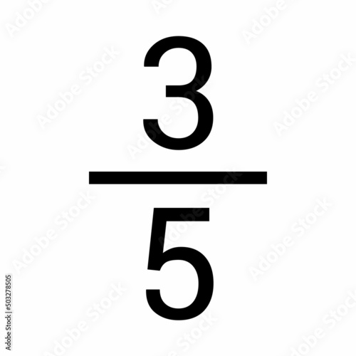 Fraction of three fifths vector