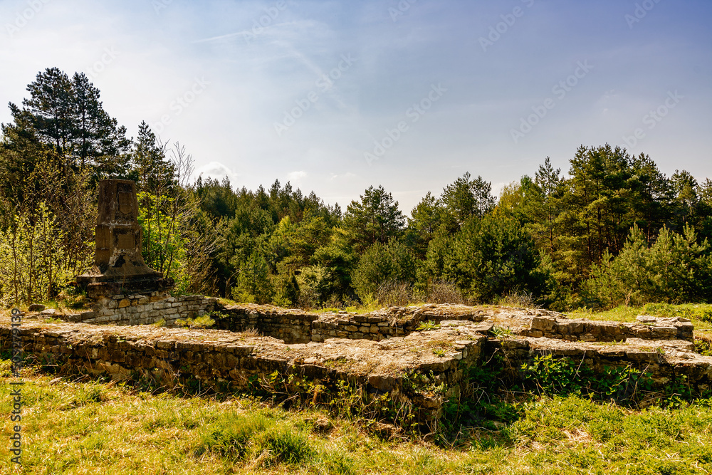 Ruins of Church of St John the Baptist (14th century) in gord from 13th century in Stary Olkusz (Poland)