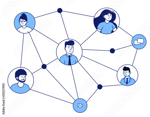 Social network. An extensive network of interaction between different people