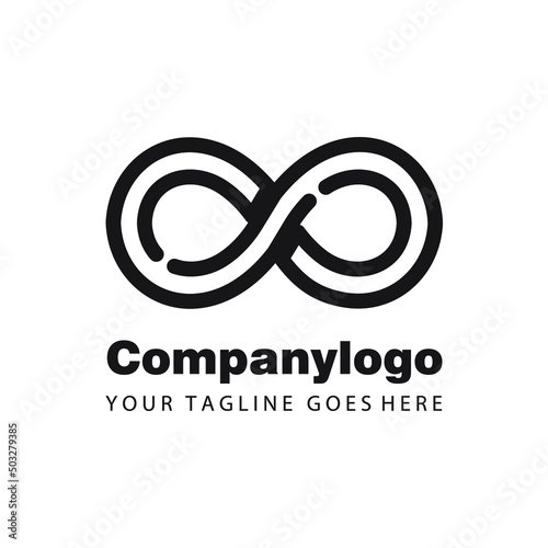 simple black infinity sign for logo company design