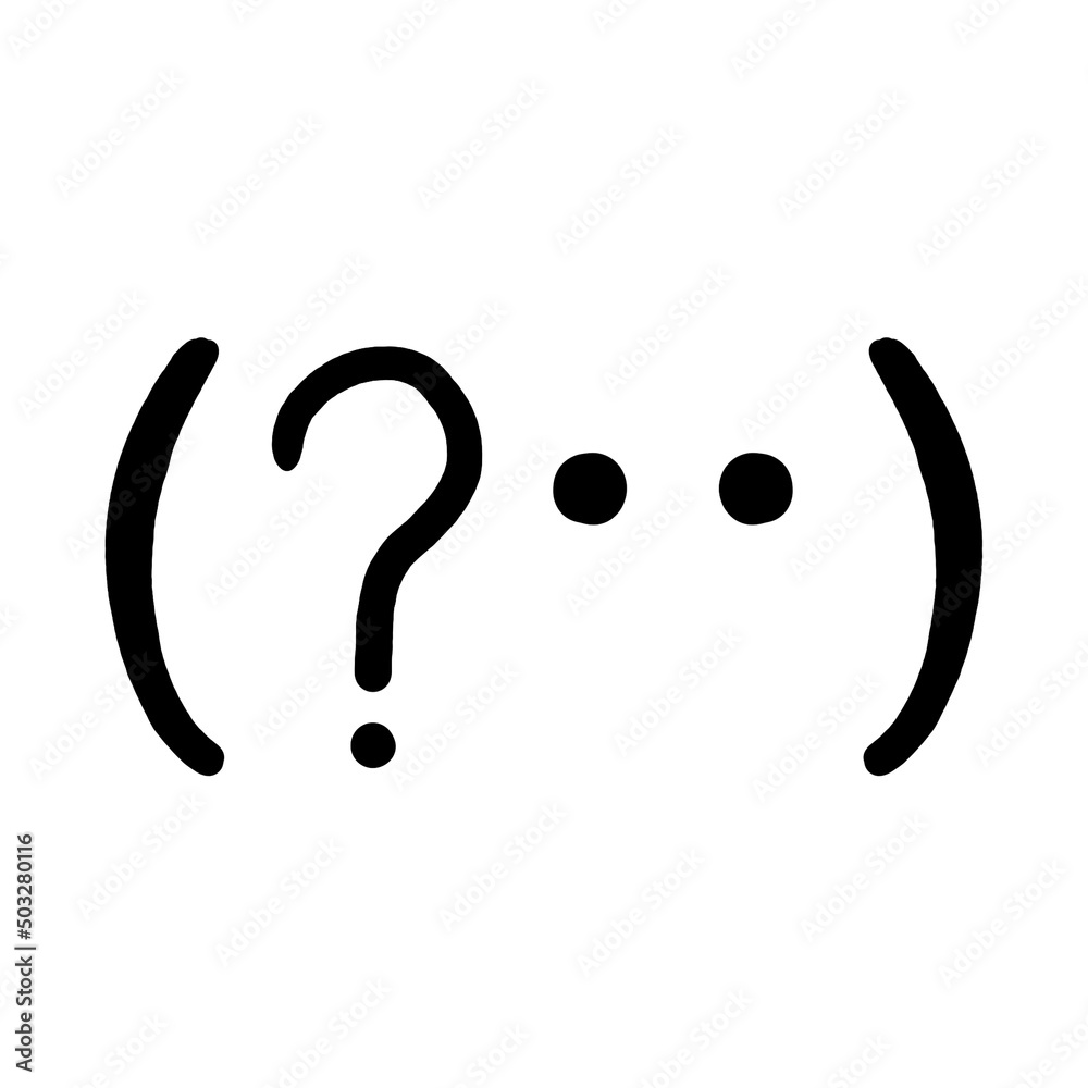 Drawn by hand kaomoji / text japanese emoji. Question Drawn by hand kaomoji / text japanese emoji. Question