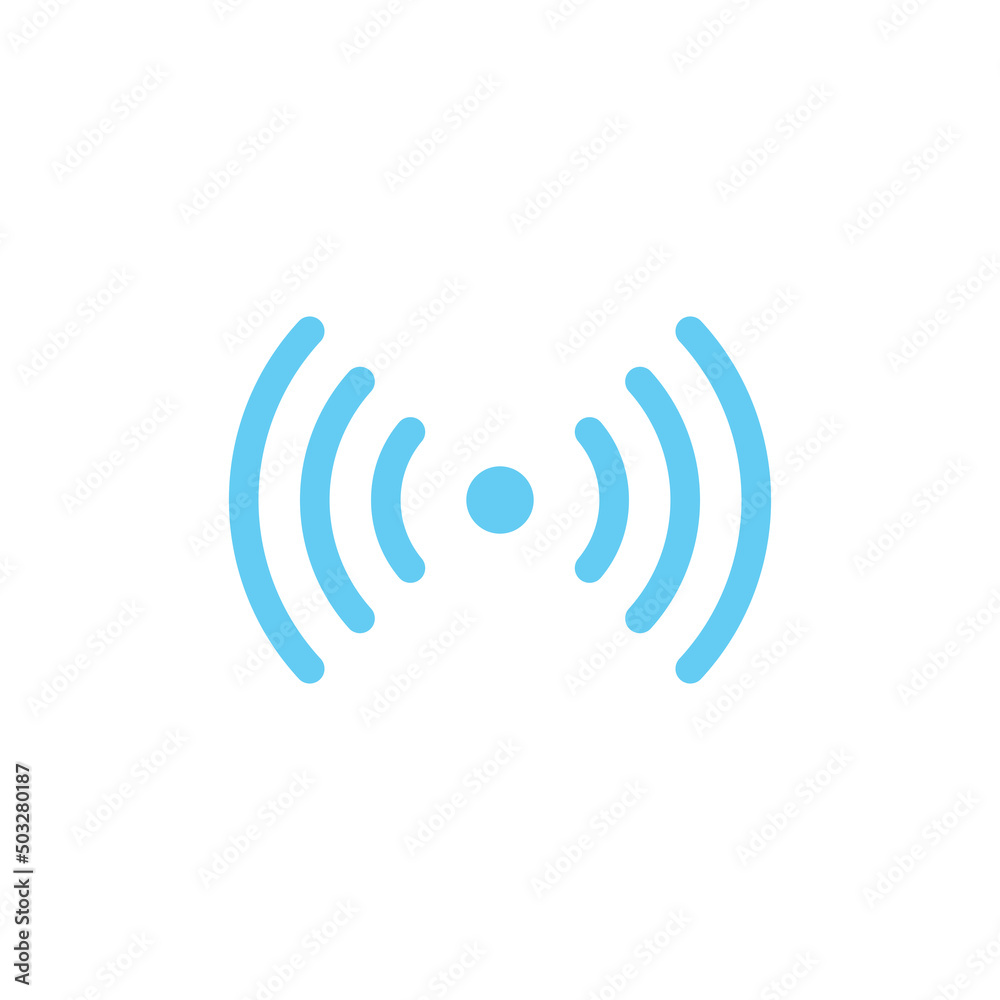 Wifi connection vector blue icon Wifi connection vector blue icon