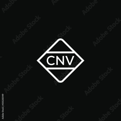  CNV letter design for logo and icon.CNV monogram logo.vector illustration with black background. photo