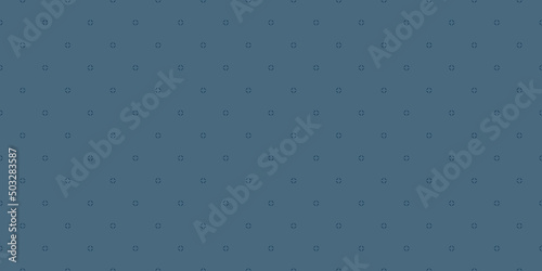 Vector minimal geometric seamless pattern. Subtle ornament with small floral silhouettes, tiny shapes. Simple abstract minimalist background. Dark blue texture. Elegant repeat design for decor, fabric