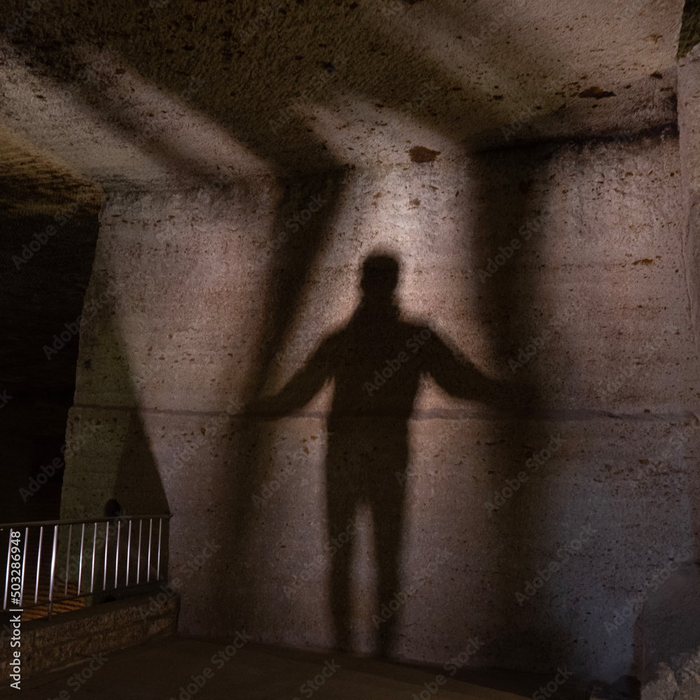 person in the tunnel