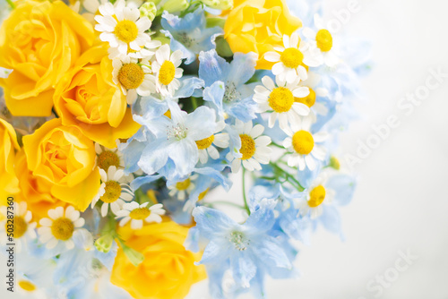 黄色のバラ 父の日の花束