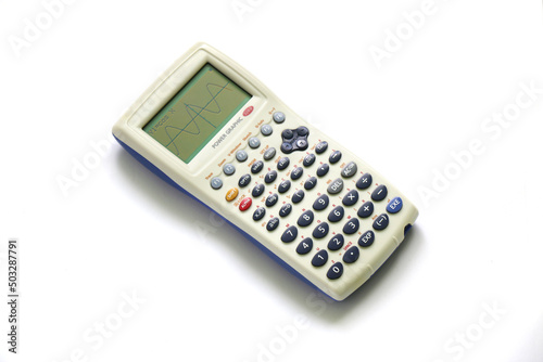 Advanced graphing calculator showing the graph on the screen