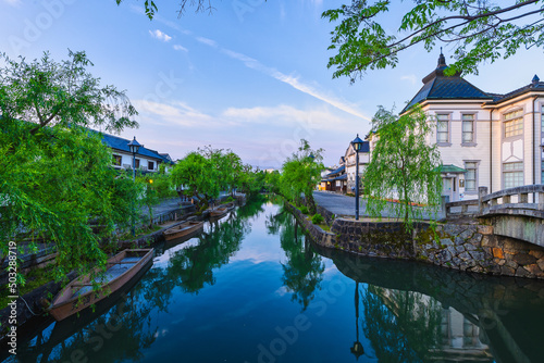 倉敷美観地区の朝景(岡山県倉敷市)