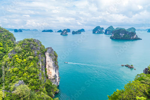Koh Hong island view point to Beautiful scenery view 360 degree Krabi province, Thailand.