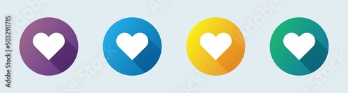 Romance simple love symbol or icon in flat syle. Vector illustration.