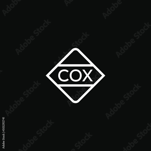  COX letter design for logo and icon.COX monogram logo.vector illustration with black background.