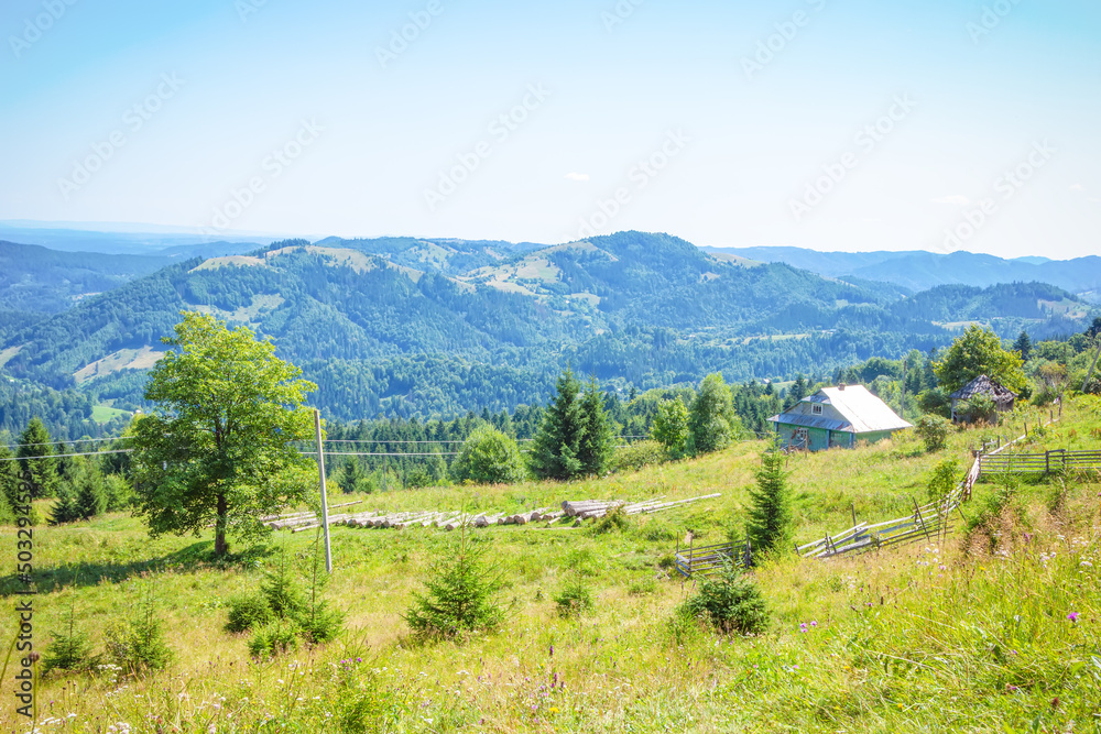 House in the mountains. Carpathians