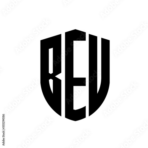 BEU letter logo design. BEU modern letter logo with black background. BEU creative  letter logo. simple and modern letter logo. vector logo modern alphabet font overlap style. Initial letters BEU  photo
