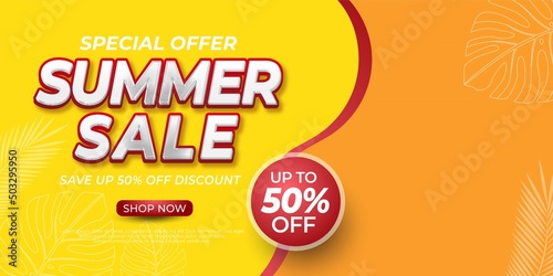 end of season special offer summer sale banner
