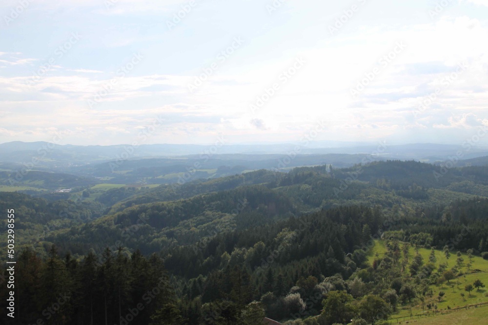 Panorama of Liptál, Czech republic