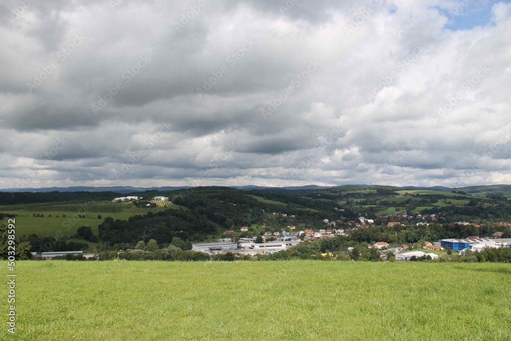 Obraz premium Panorama of Vizovice, Czech Republic