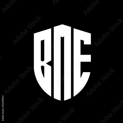 BME letter logo design. BME modern letter logo with black background. BME creative  letter logo. simple and modern letter logo. vector logo modern alphabet font overlap style. Initial letters BME  photo