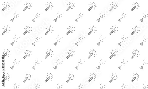 Diwali festival crackers seamless pattern for wrapping paper, crackers on white background