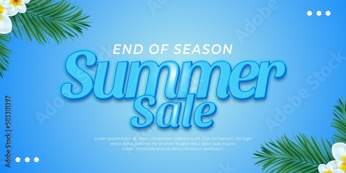 End of season summer sale banner