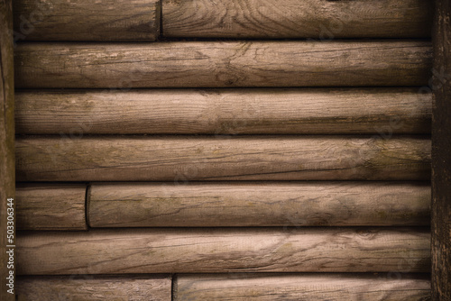 Fototapeta Naklejka Na Ścianę i Meble -  Closeup view of wooden fence as background