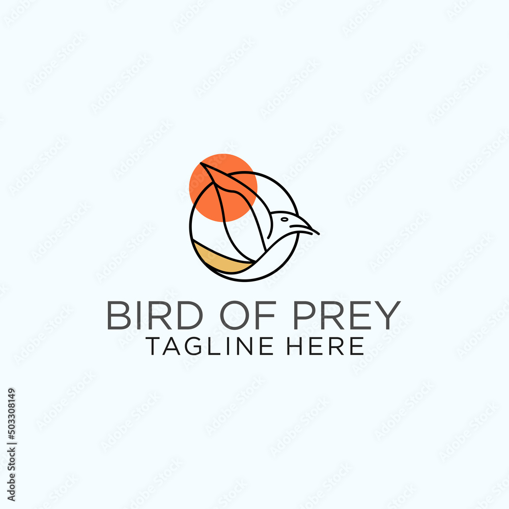 Bird of prey logo icon 