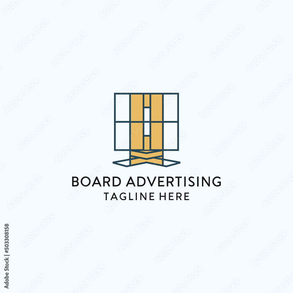 Board advertising logo icon design 