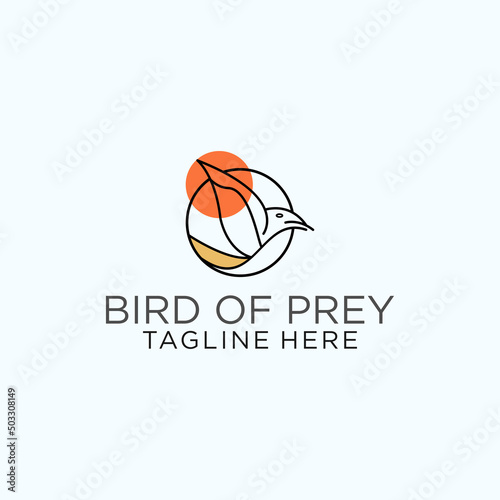 Bird of prey logo icon 