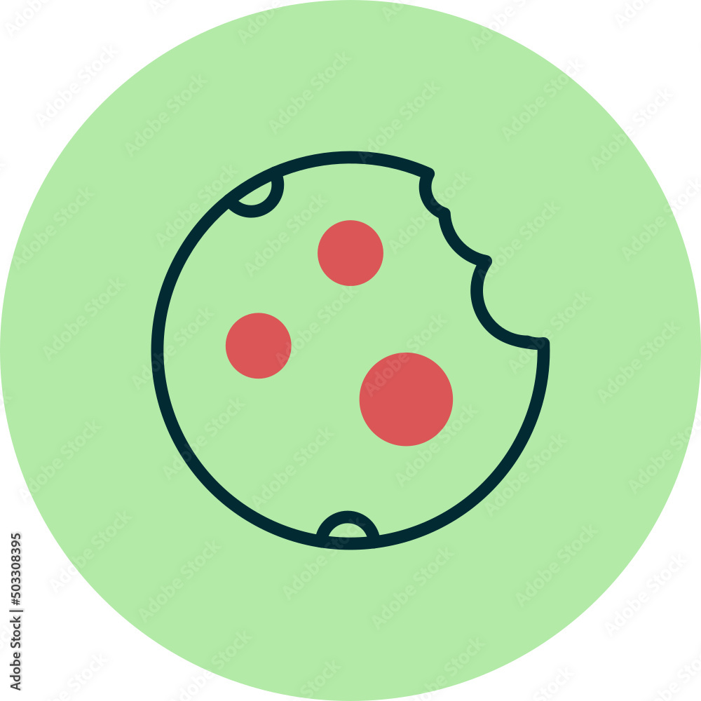 Obraz premium Cookie With Fine Chips Icon