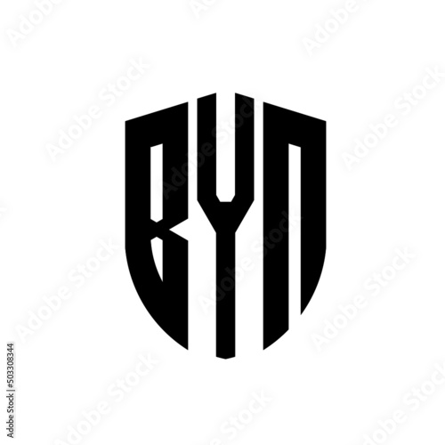 BYN letter logo design. BYN modern letter logo with black background. BYN creative  letter logo. simple and modern letter logo. vector logo modern alphabet font overlap style. Initial letters BYN  photo