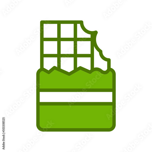 Chocolate Tablet With Bite Icon