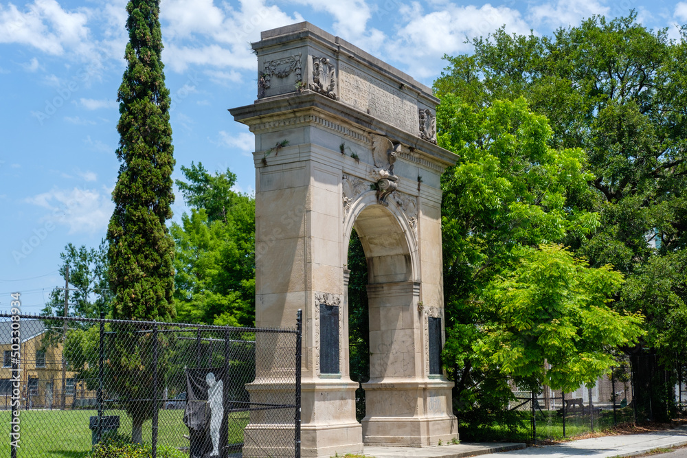 The Victory Arch, a monument to veterans of World War I from the Ninth Ward, in New Orleans, Louisiana, USA The Victory Arch, a monument to veterans of World War I from the Ninth Ward, in New Orleans, Louisiana, USA