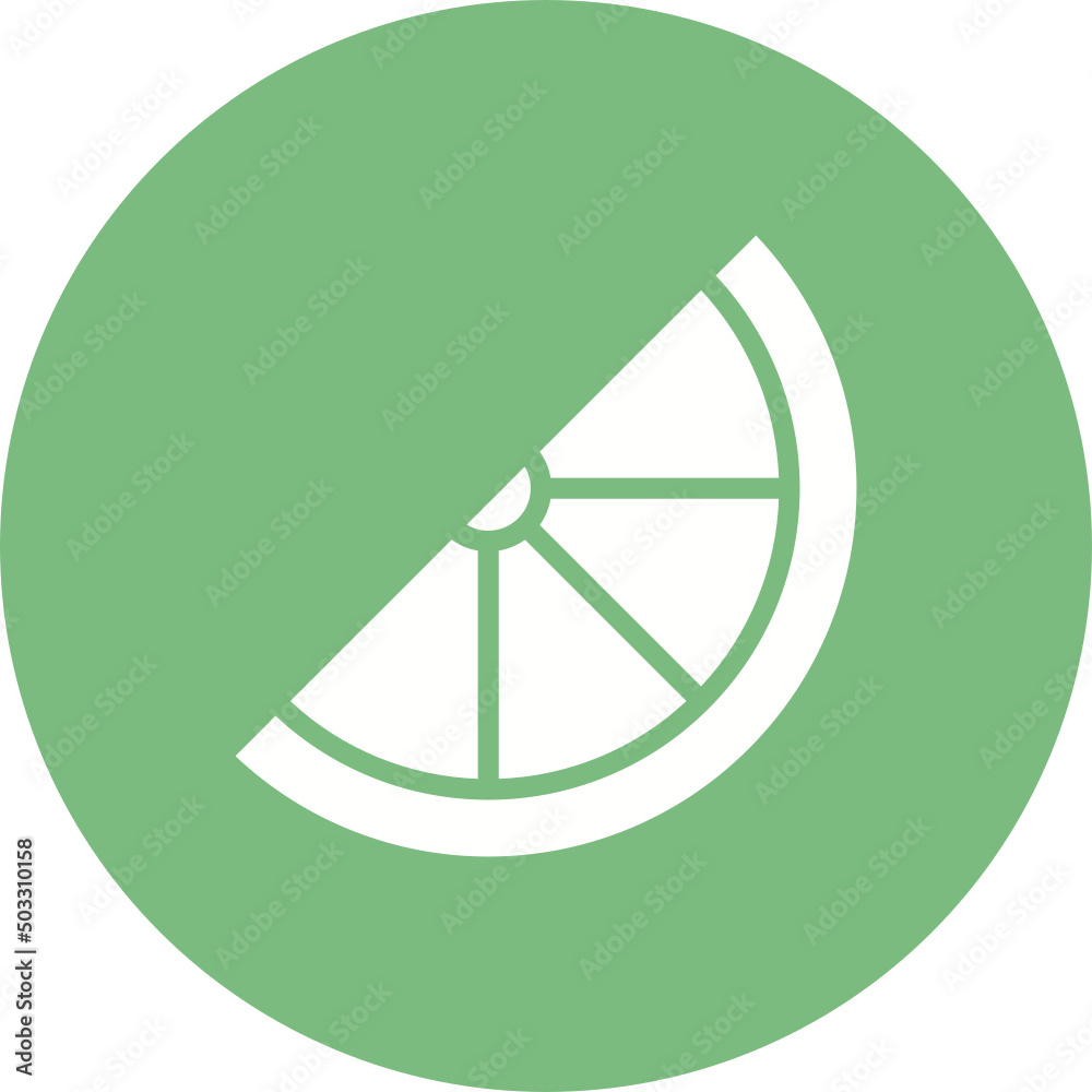 Inclined Slice Of Lemon Icon Inclined Slice Of Lemon Icon