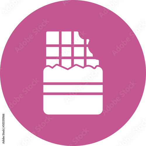 Chocolate Tablet With Bite Icon