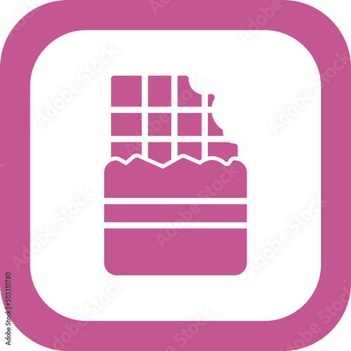 Chocolate Tablet With Bite Icon