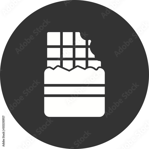 Chocolate Tablet With Bite Icon