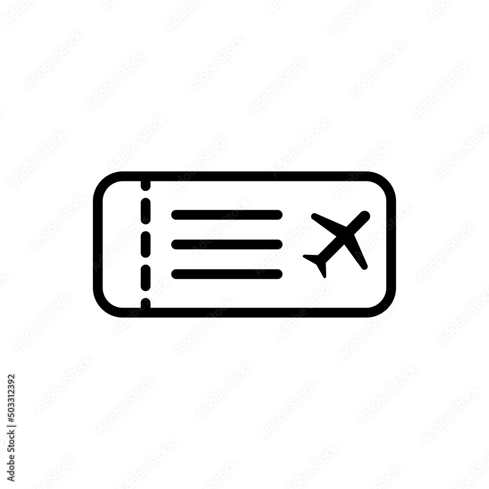 Air ticket simple icon vector. Flat design