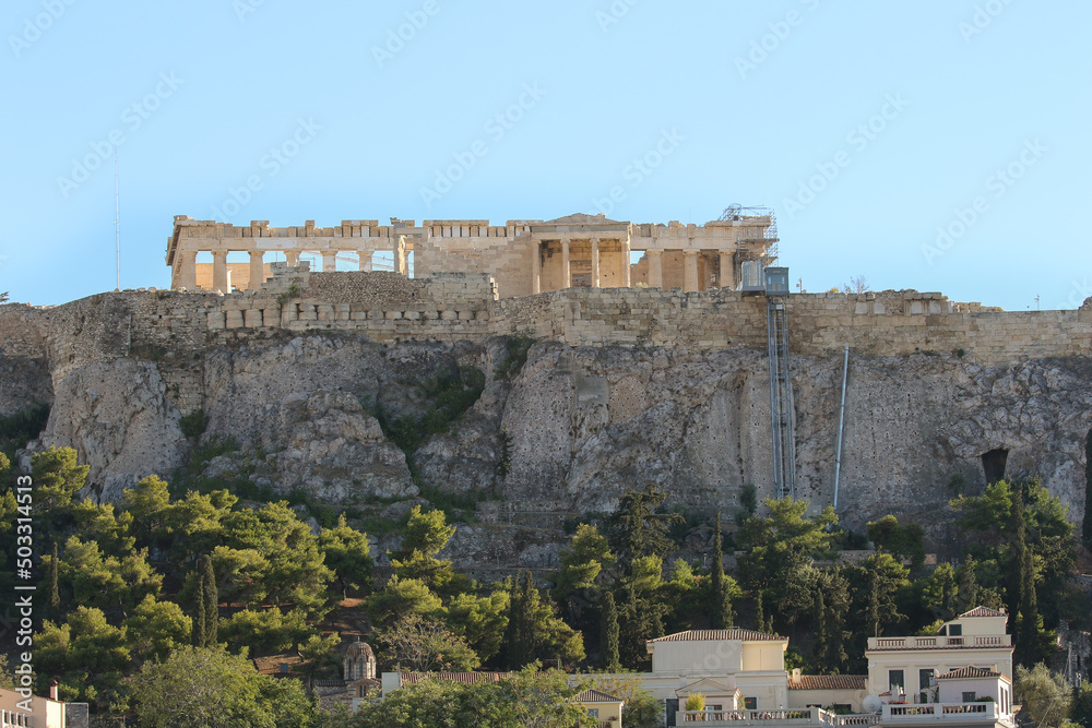 The Parthenon on the Aegean Acropolis, Athens, Greece